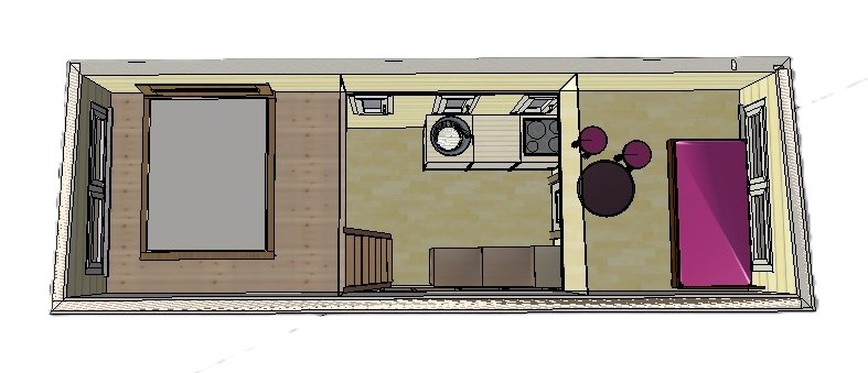 TD Living-Sunrise 73 Mobile als Ausbauhaus (außen komplett fertig, innen zum Selbstausbau) – Bild 6