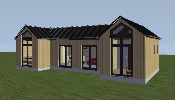 TD Living-Sunrise 64 Trio KFW40 als Ausbauhaus - baugenehmigungsfähig